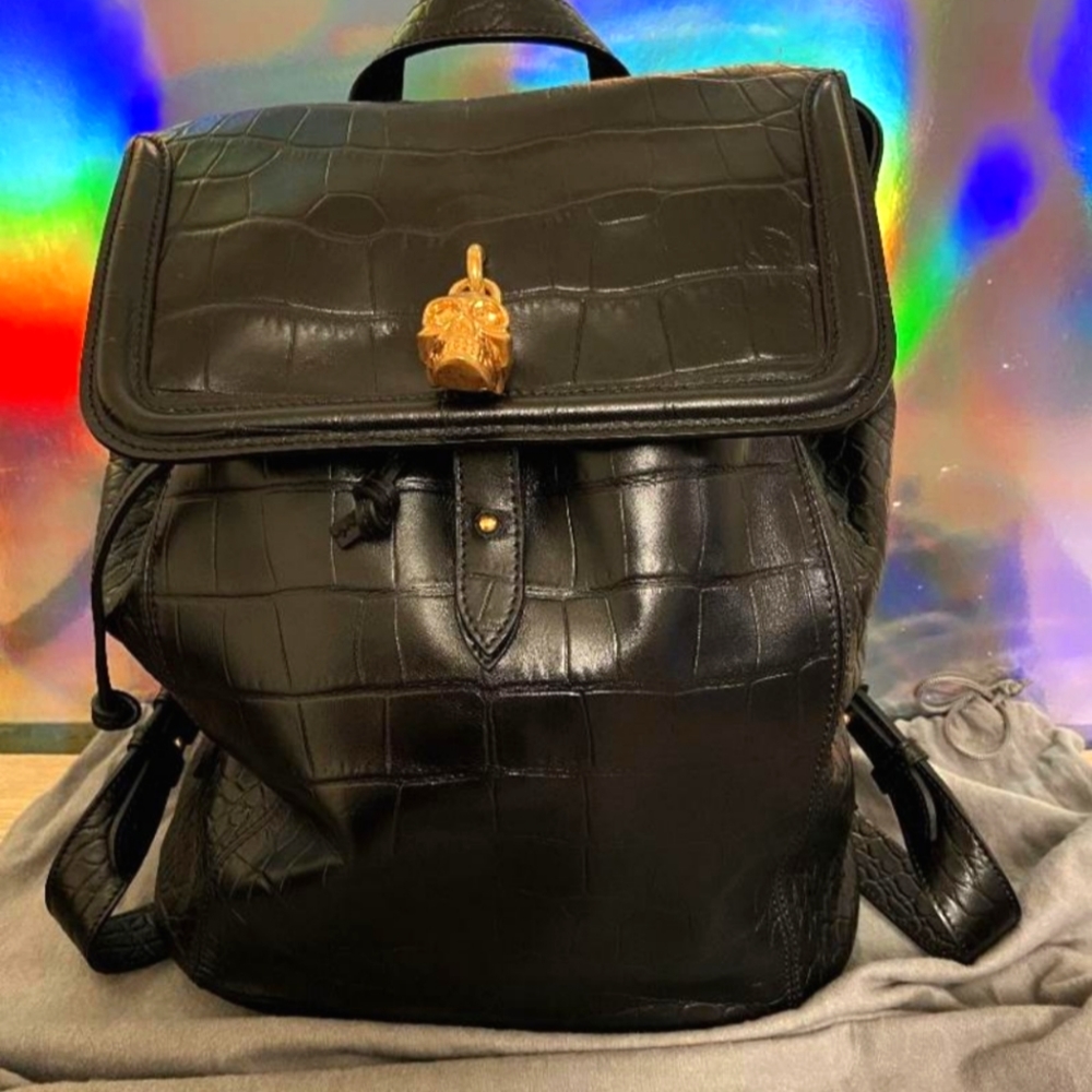 🤩48hrs🔥Alexander McQueen 🔥Skull Drawstring Backpack